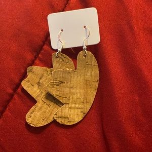 Cork cowboy hat earrings